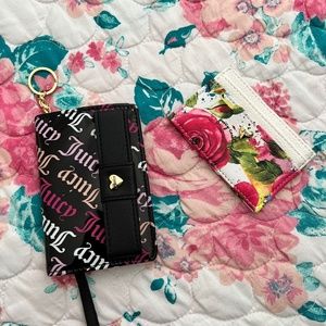 Cute juicy couture card holder/ wallet bundle
